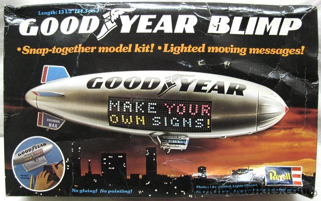 Revell 1/169 Goodyear Blimp - with Motorized Rotating and Light up Sign, 99000 plastic model kit